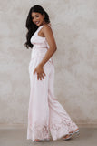 Viola Drawstring Wide Leg Pant Pale Pink