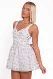 Arianne Mini Dress White Blue Floral