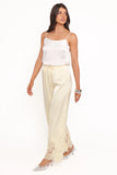 Viola Drawstring Wide Leg Pant Yellow