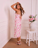 Orchid Whispers Floral Midi Dress