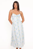 Florencia Midi Dress Blue Floral