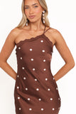 Anika Maxi Dress Brown Polka Dot