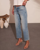 Marsey Super Stretch Low Rise Wide Leg Jeans