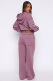 On My Own Terms Wide Leg Sweatpants Dusty Plum