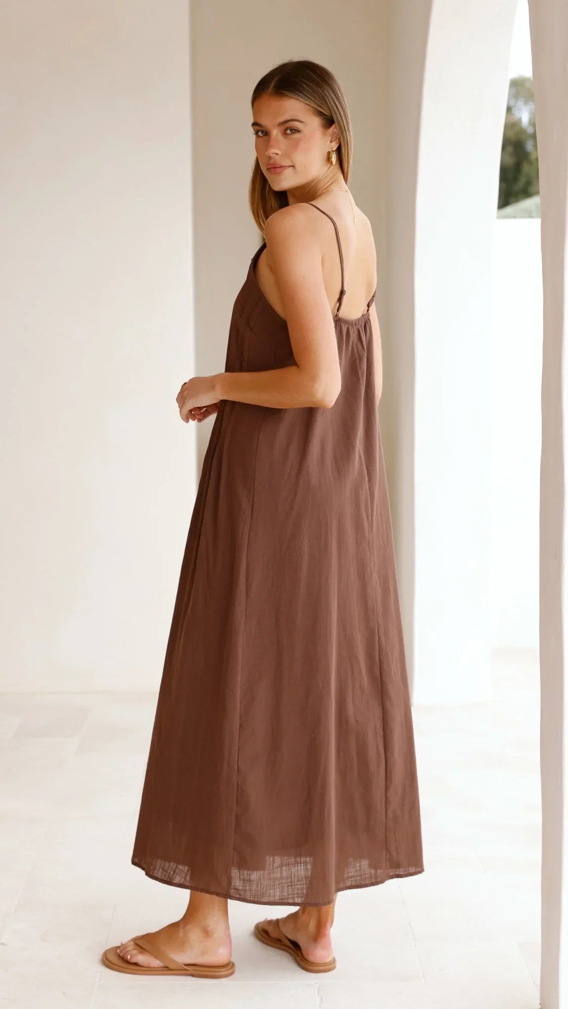 Aspen Maxi Dress Chocolate
