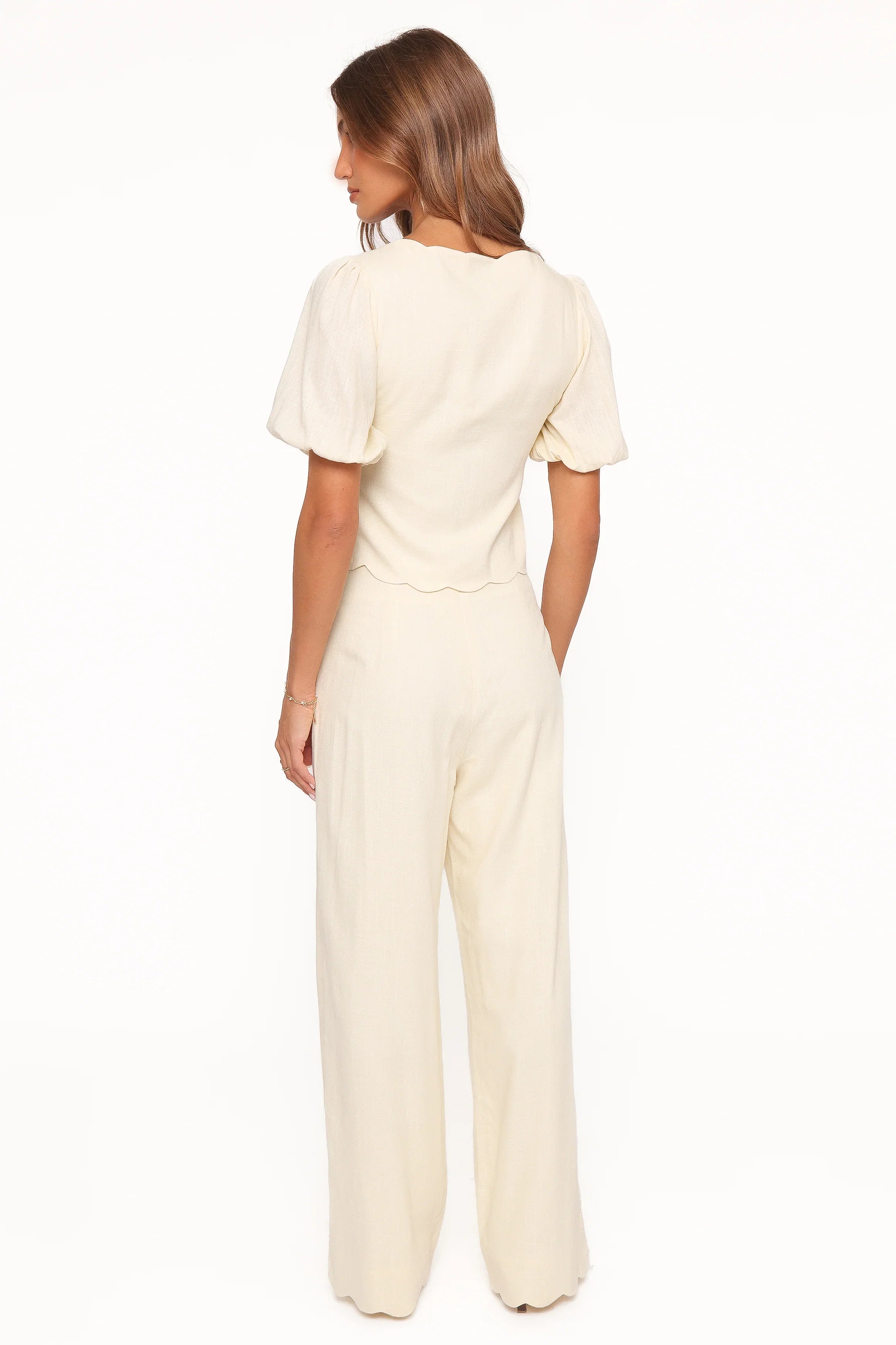 Jensen Scallop Hem Pant Butter Yellow
