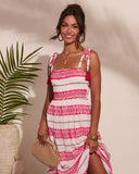 Sun Reverie Abstract Striped Maxi Dress