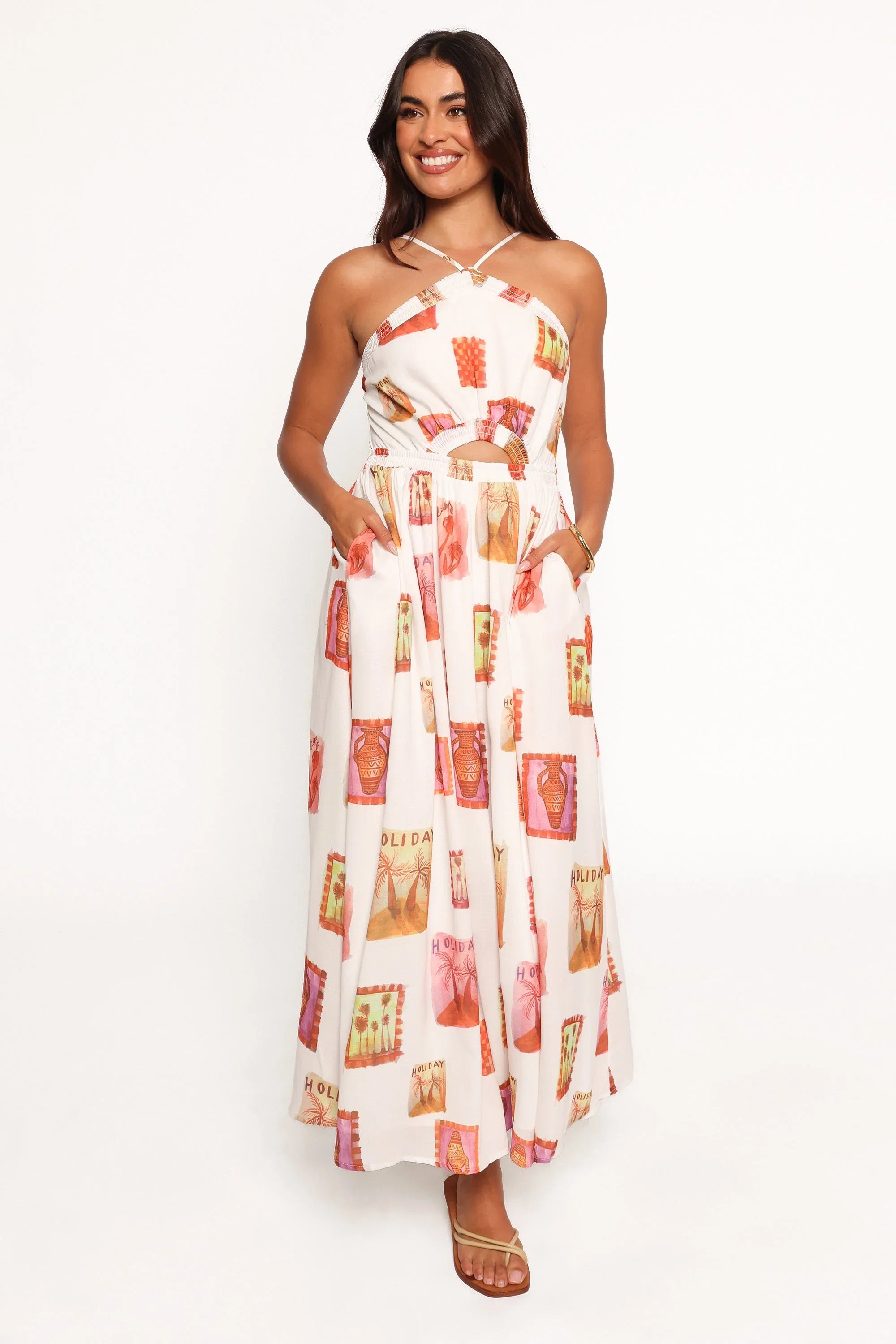 Madi Maxi Dress White Multi