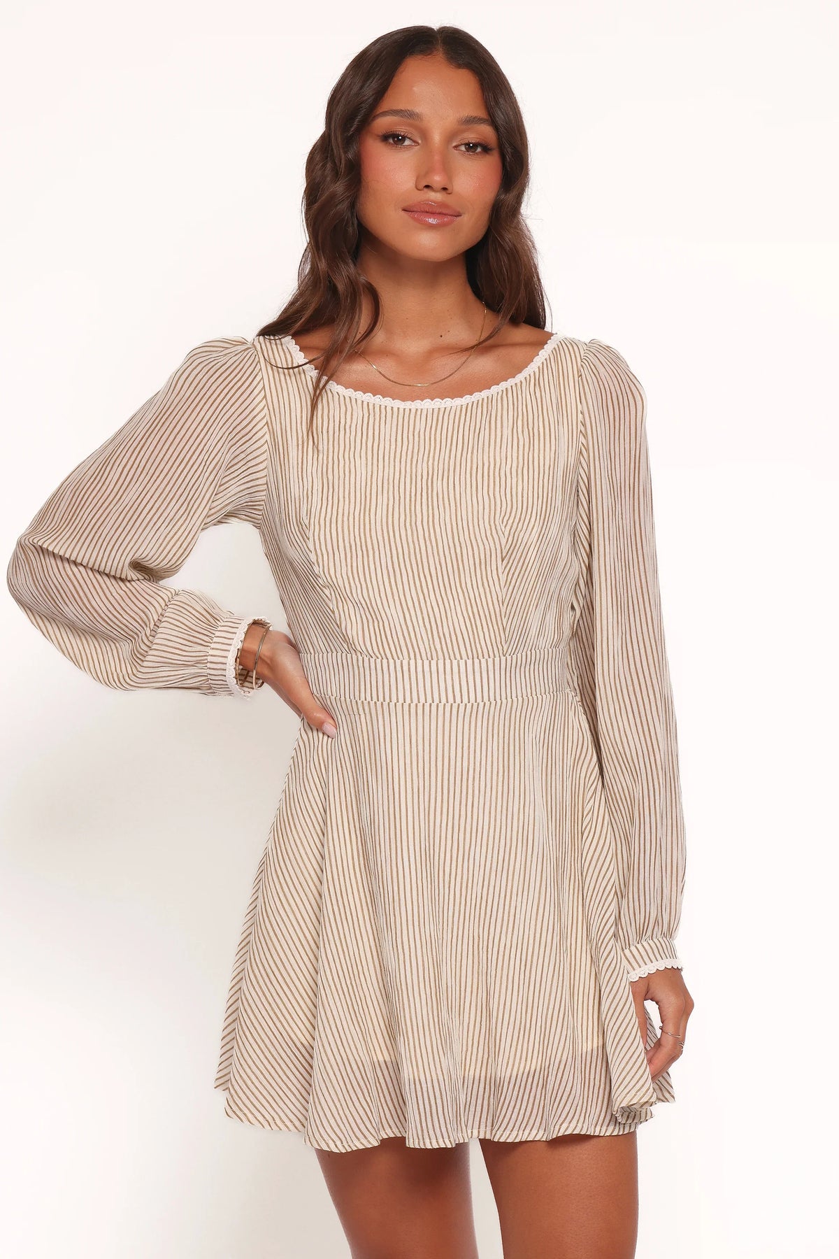 Kyra Long Sleeve Mini Dress Stripe