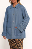 Novan Oversized Shacket Denim