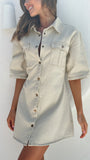 Raz Mini Dress Oat Denim