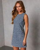Sonali Quilted Denim Mini Dress