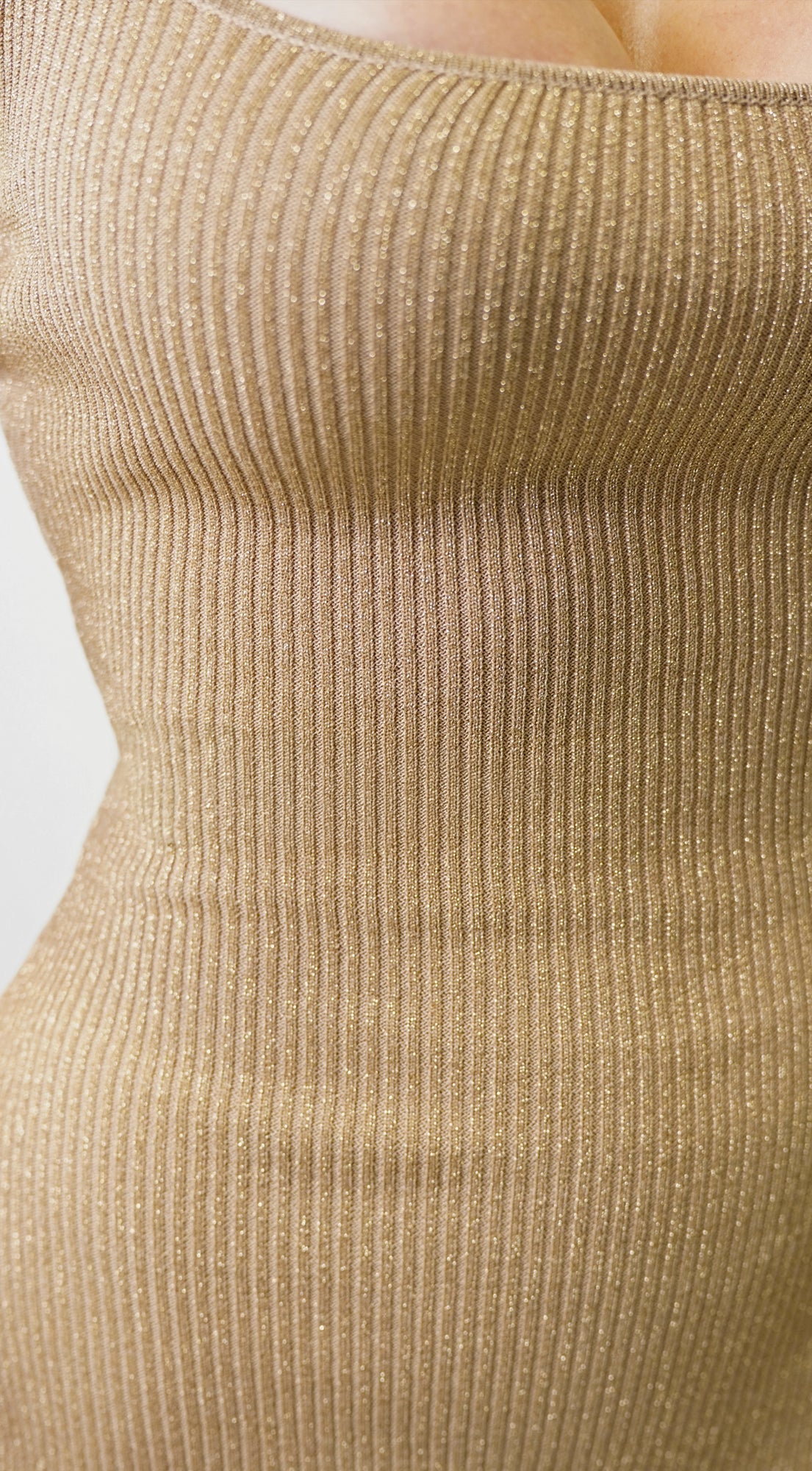 Calixa Lurex Midi Dress Gold
