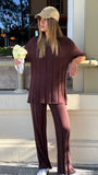 Bayu Knit Pants Brown
