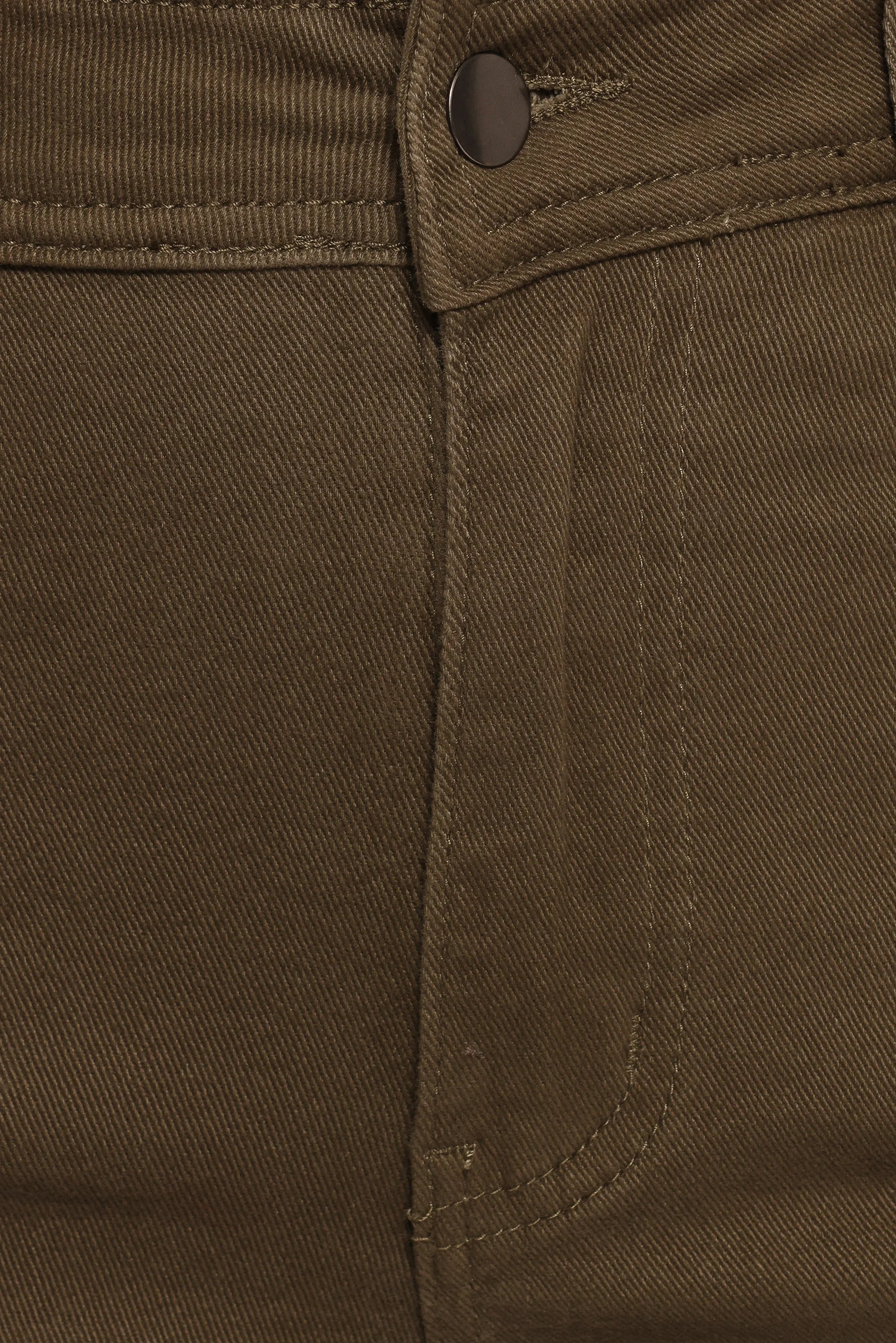 Georgette High Waisted Straight Leg Pants Olive
