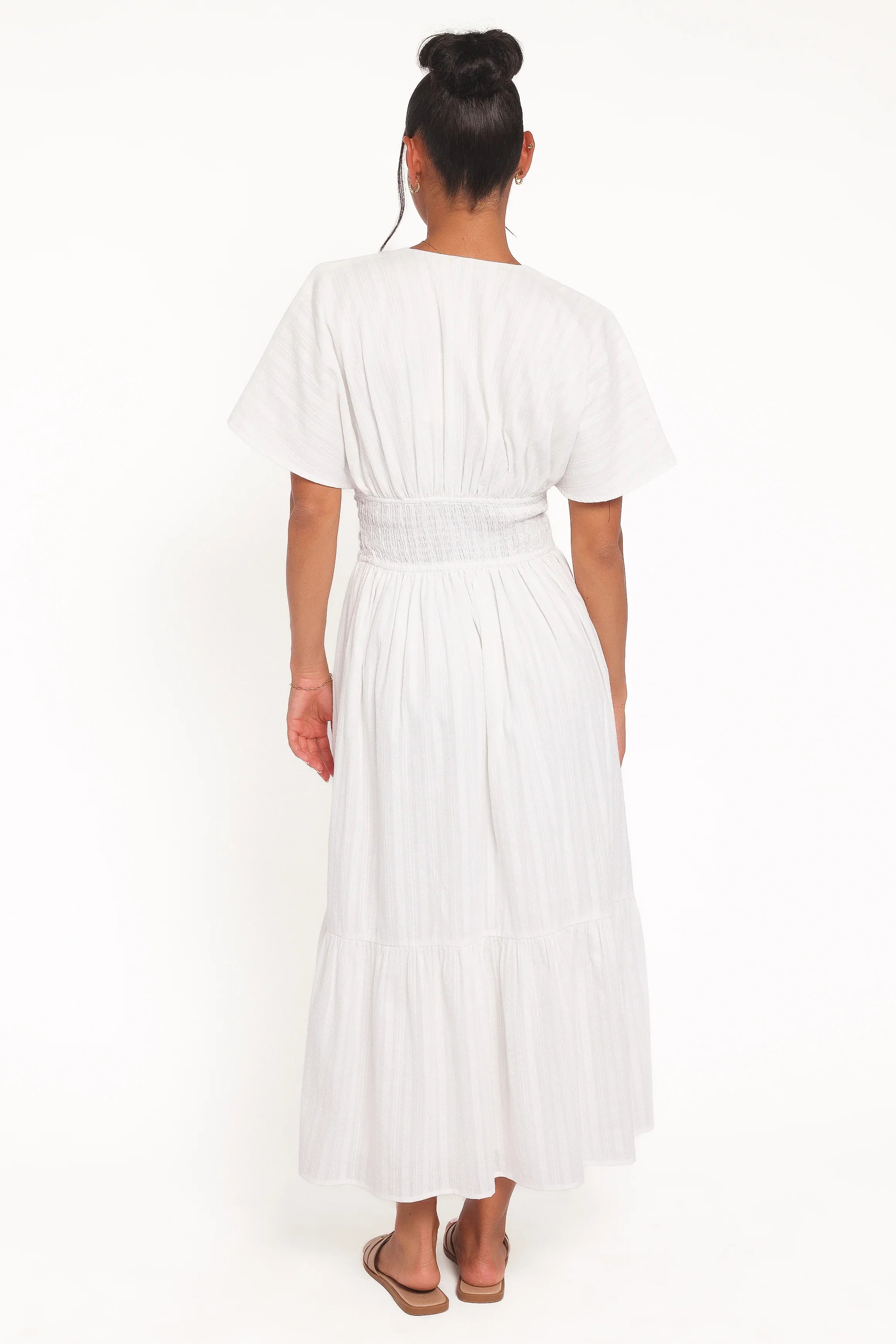 Edel Short Sleeve Maxi Dress White