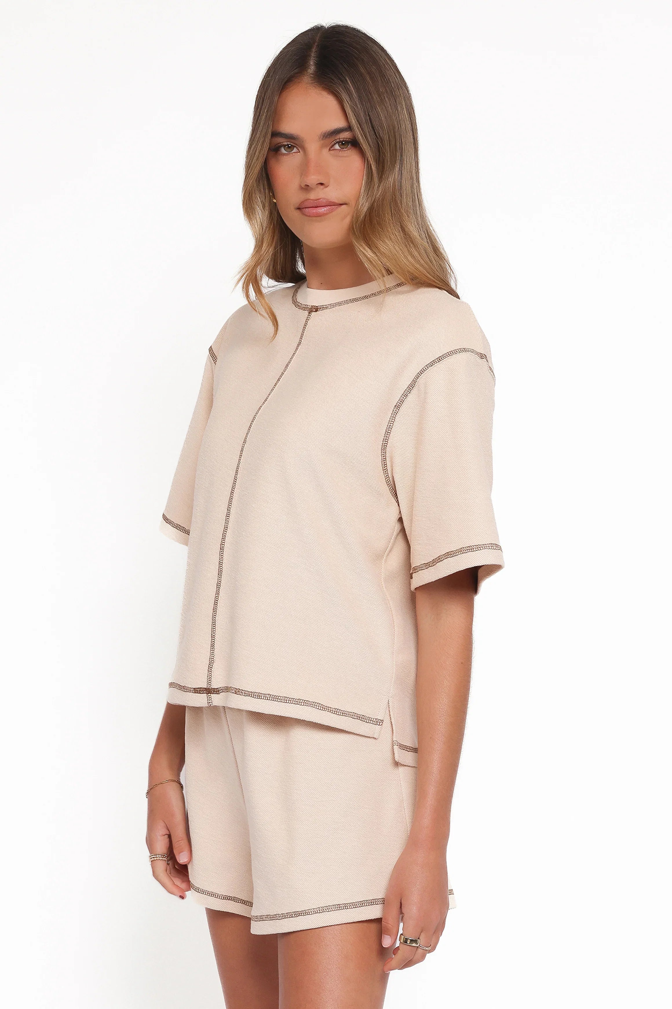 Melody Knit Short Set Oat