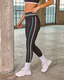 Power Hour Striped Waistband Leggings