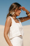 Devlin Top Cloud White