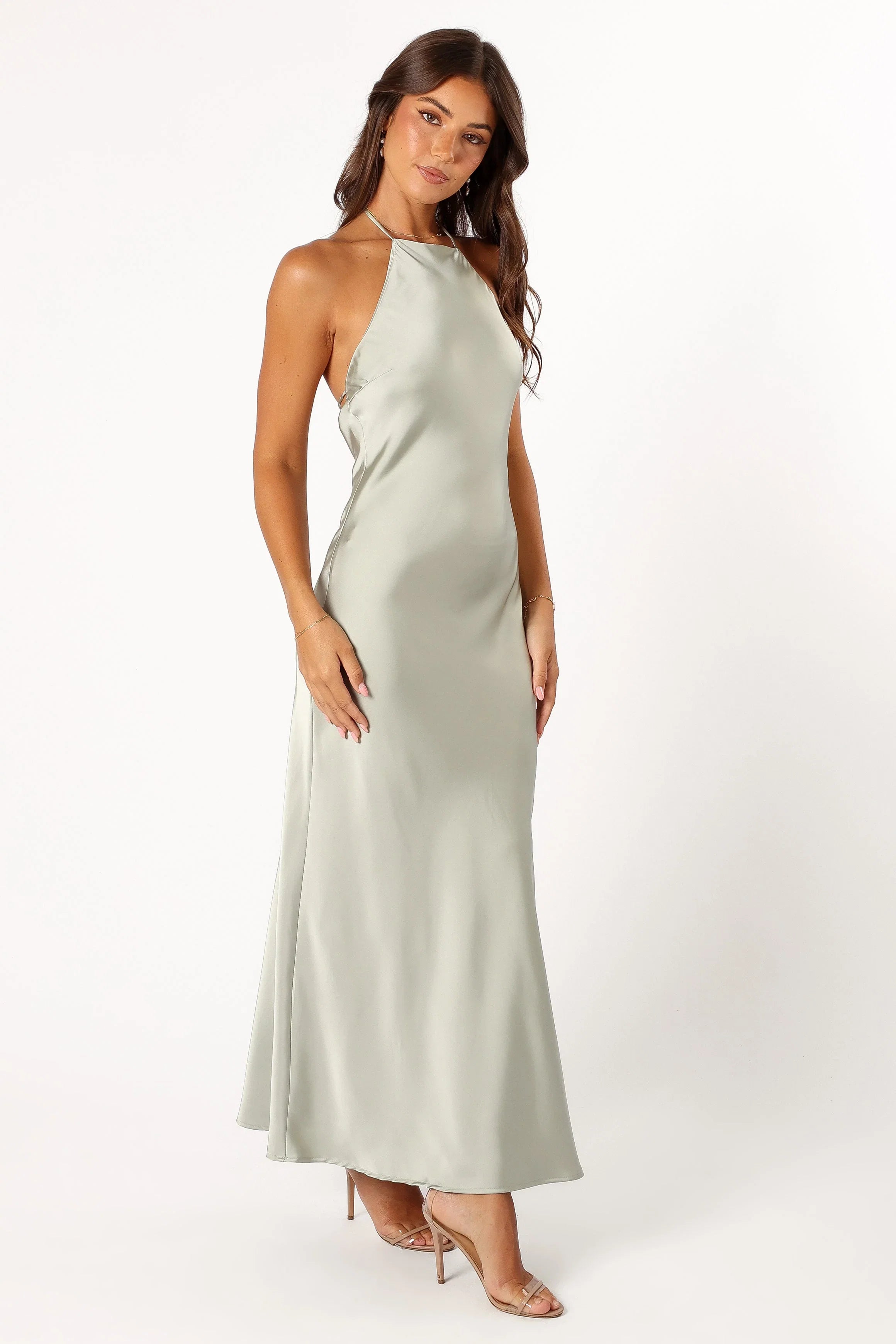 Hadley Halterneck Maxi Dress Sage