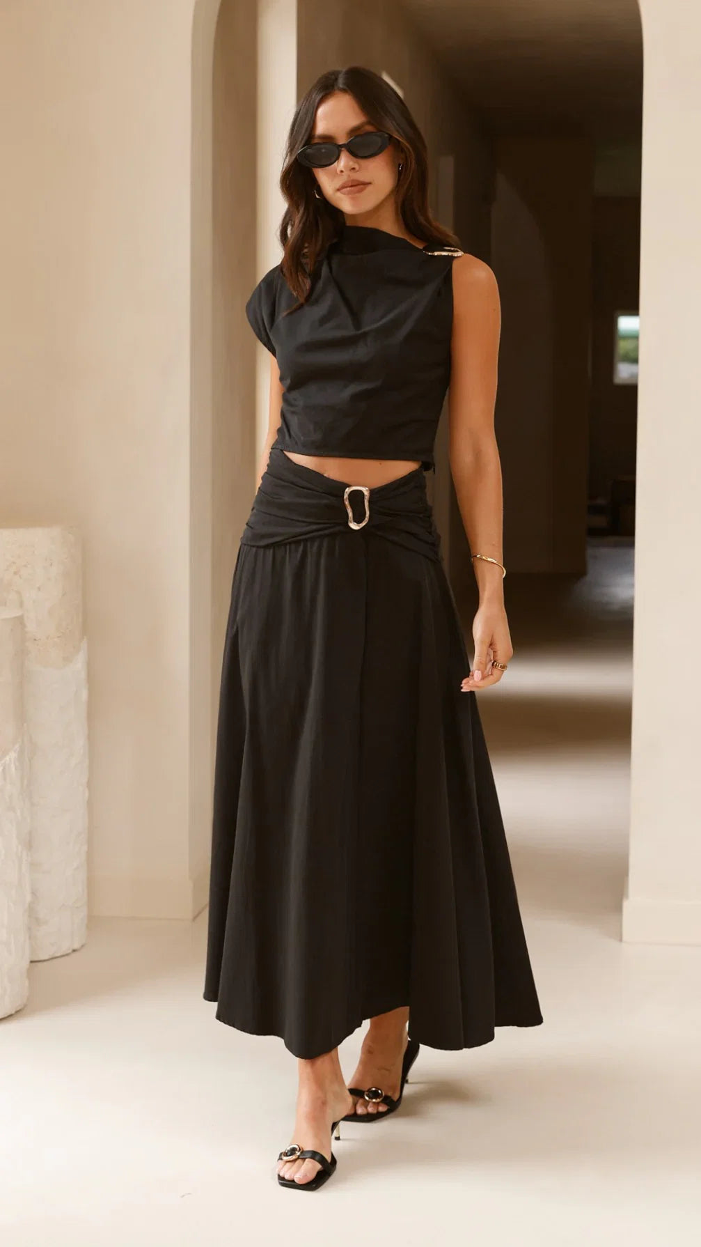 Delphine Maxi Skirt Black