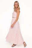 Serafina Two Piece Set Pink Blue Stripe