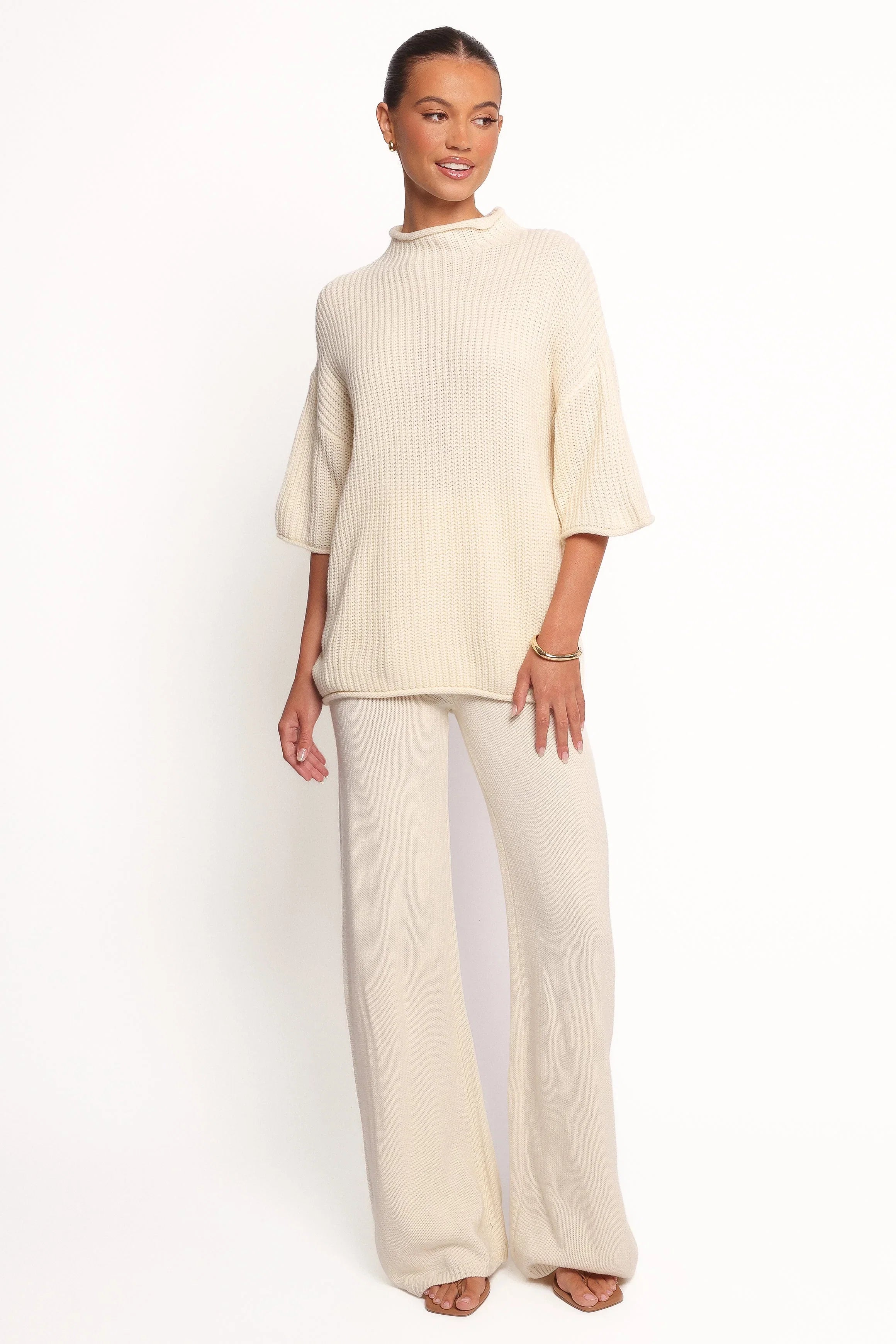Remii Knit Pant Set Ivory