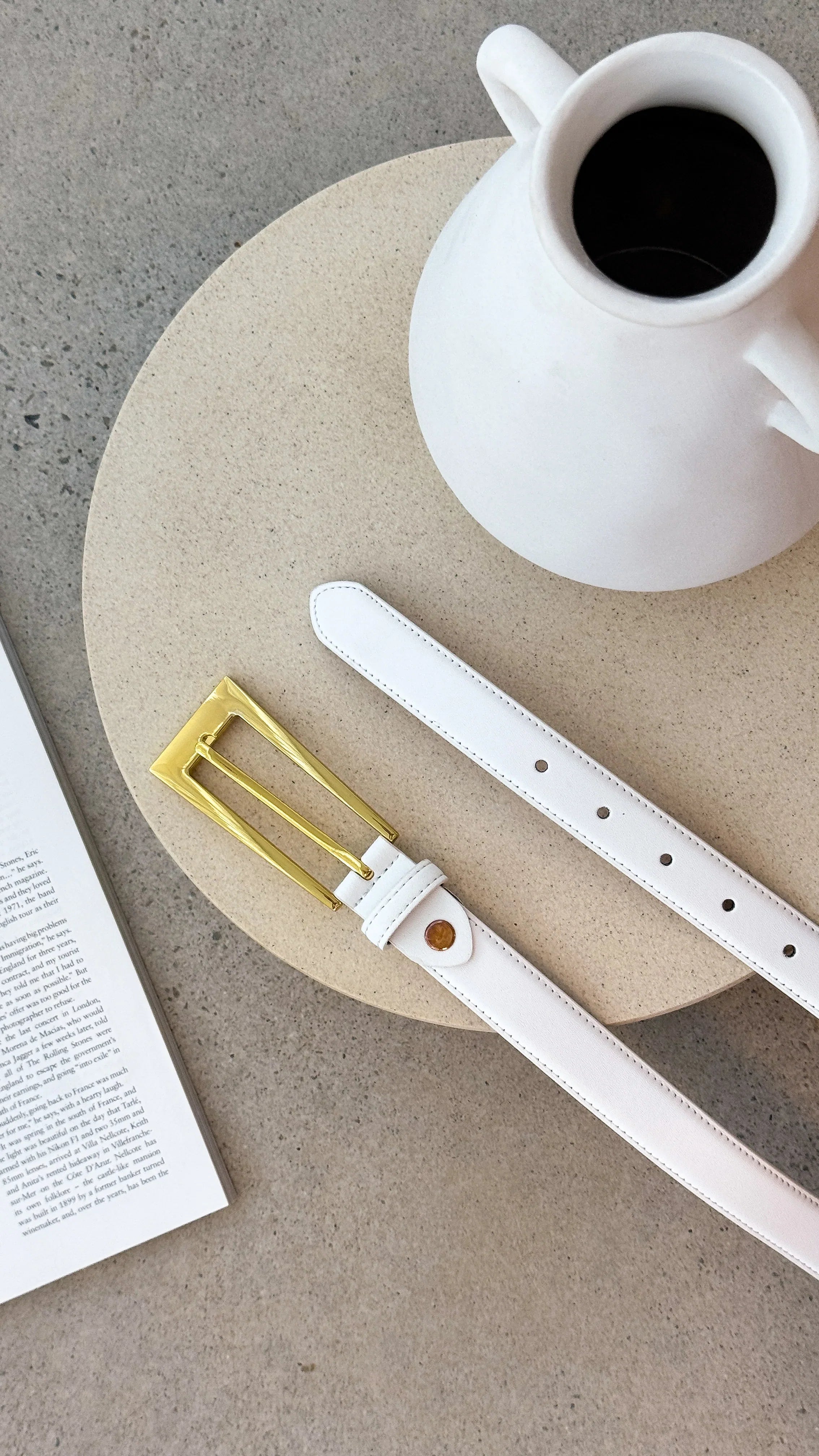 Stacey Belt Chalk Gold