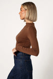 Wanda Long Sleeve Top Coco Brown