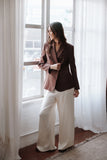Valia Wide Leg Pant Cream