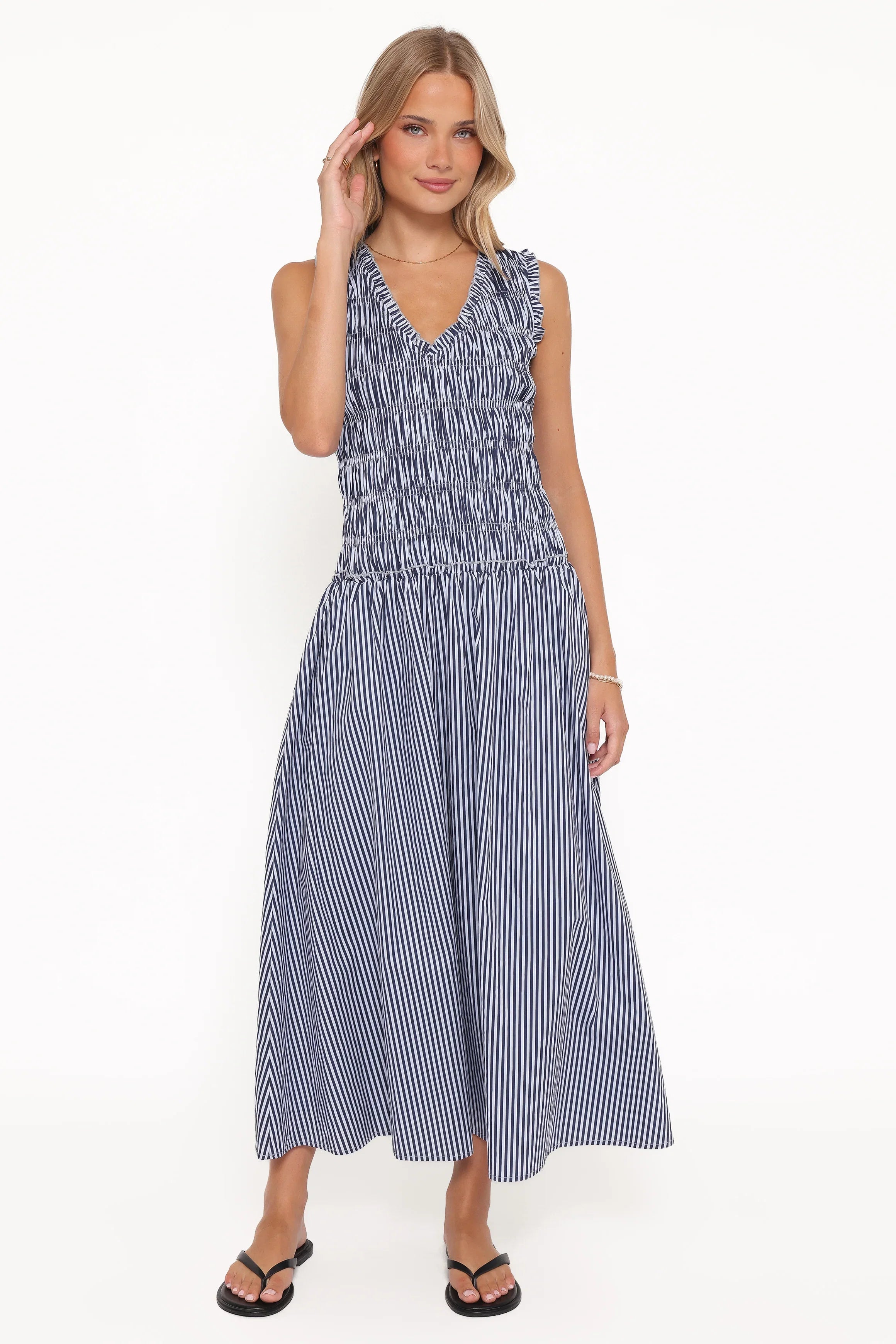 Kirrilee Maxi Dress Blue Stripe