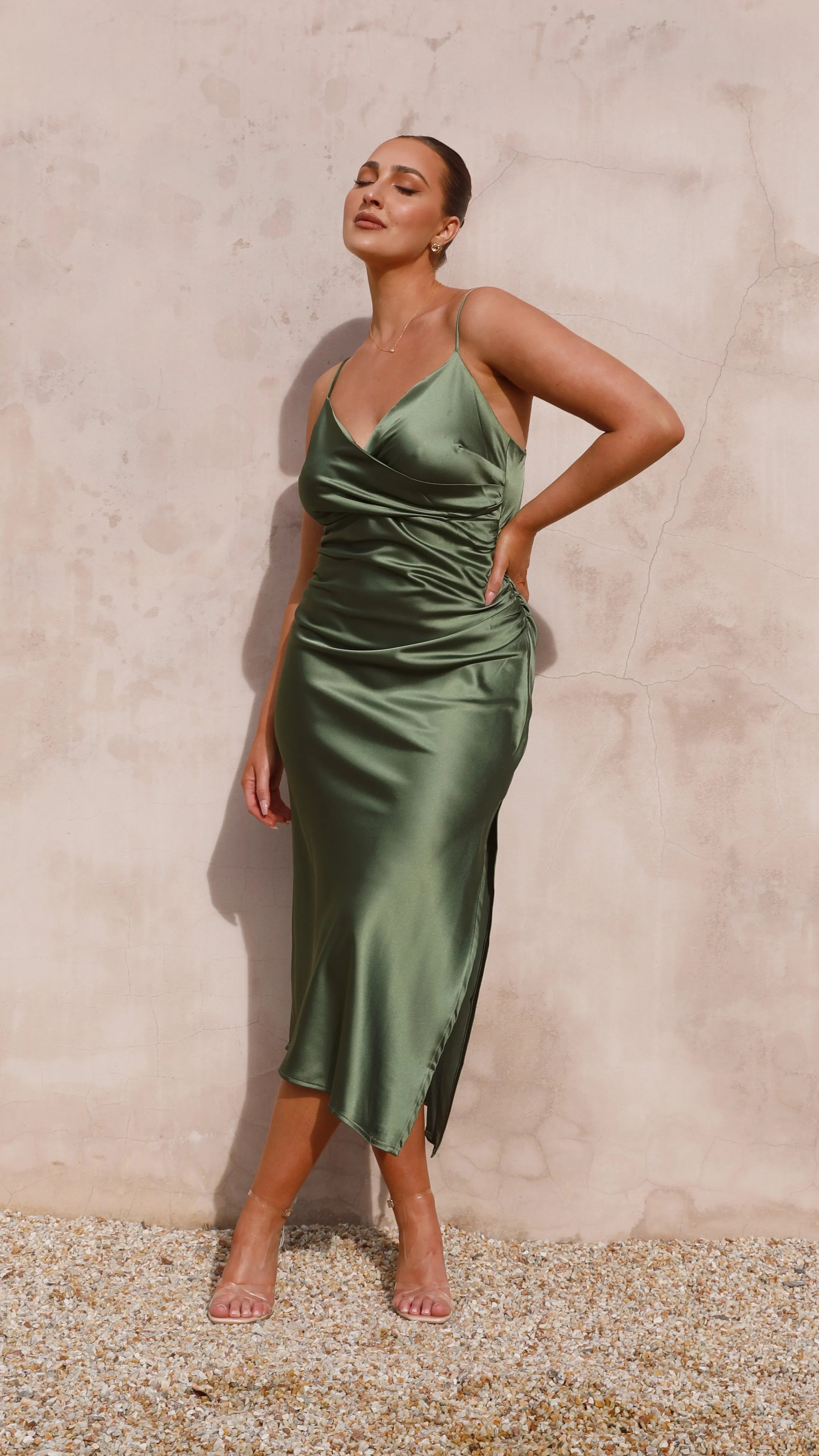 Monte Midi Dress Olive