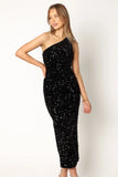 Kiki One Shoulder Midi Dress Black