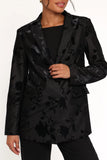 Ollie Burnout Blazer Black Velvet