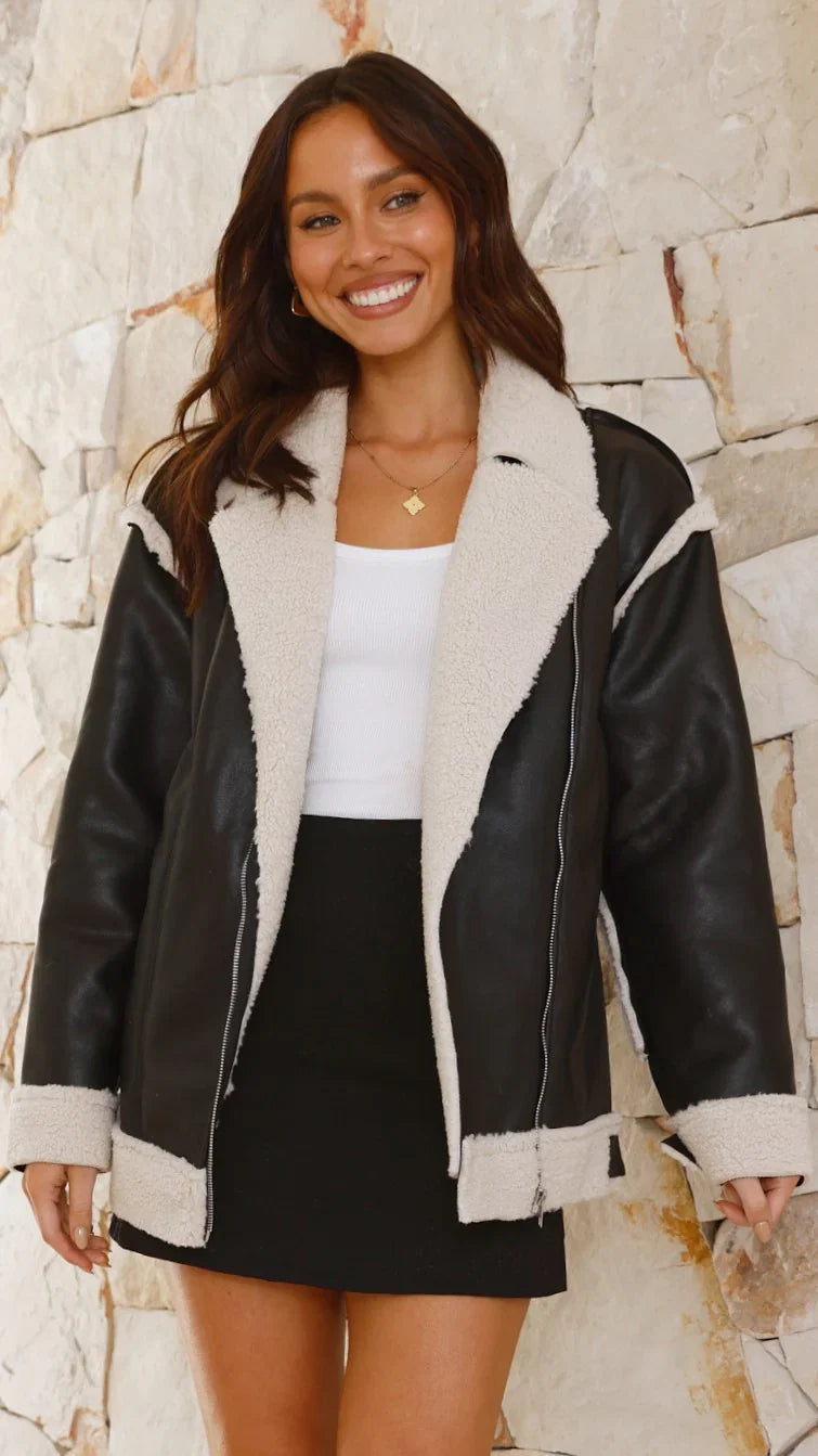London Oversized Biker Black