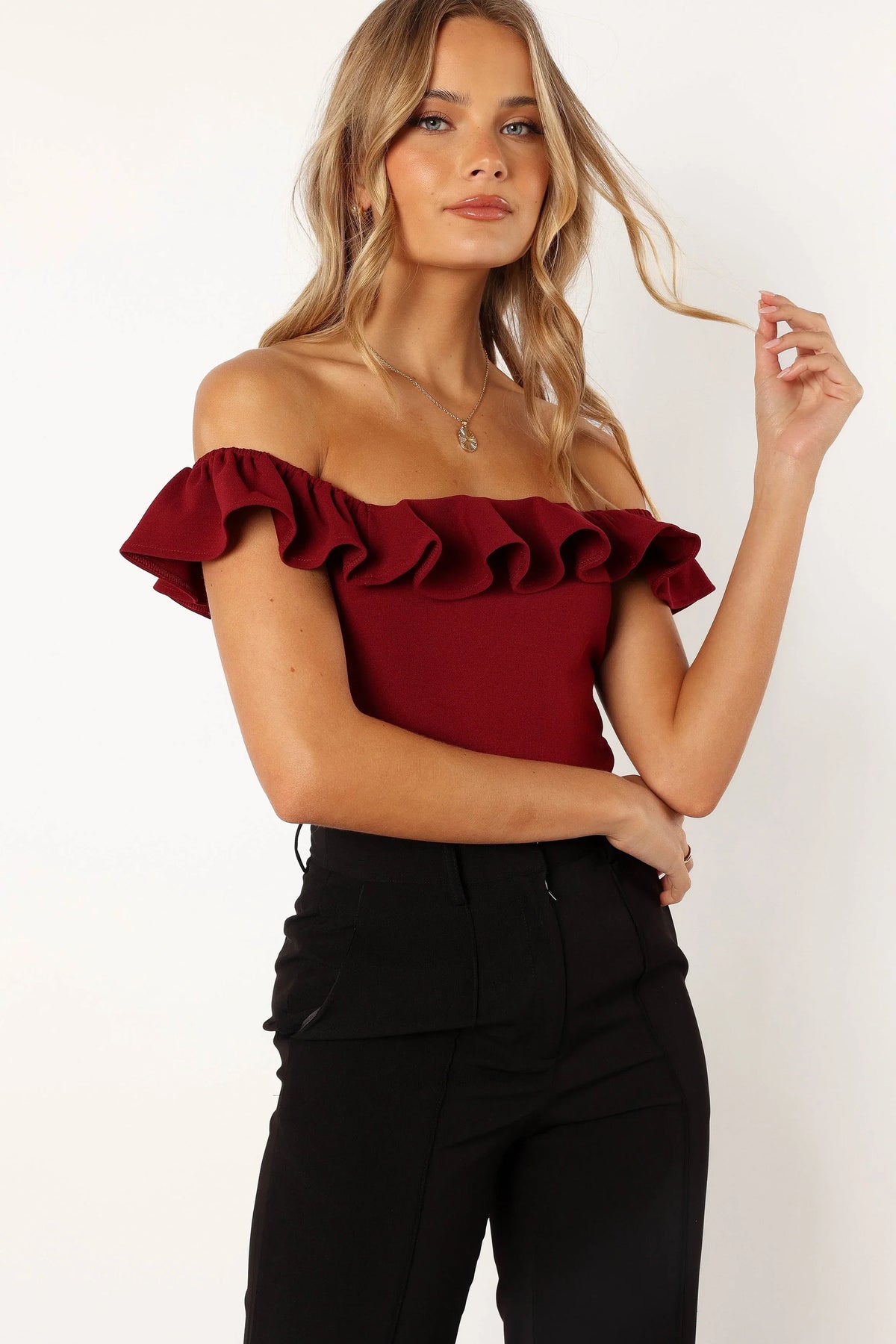 Mikaela Bodysuit Dark Red