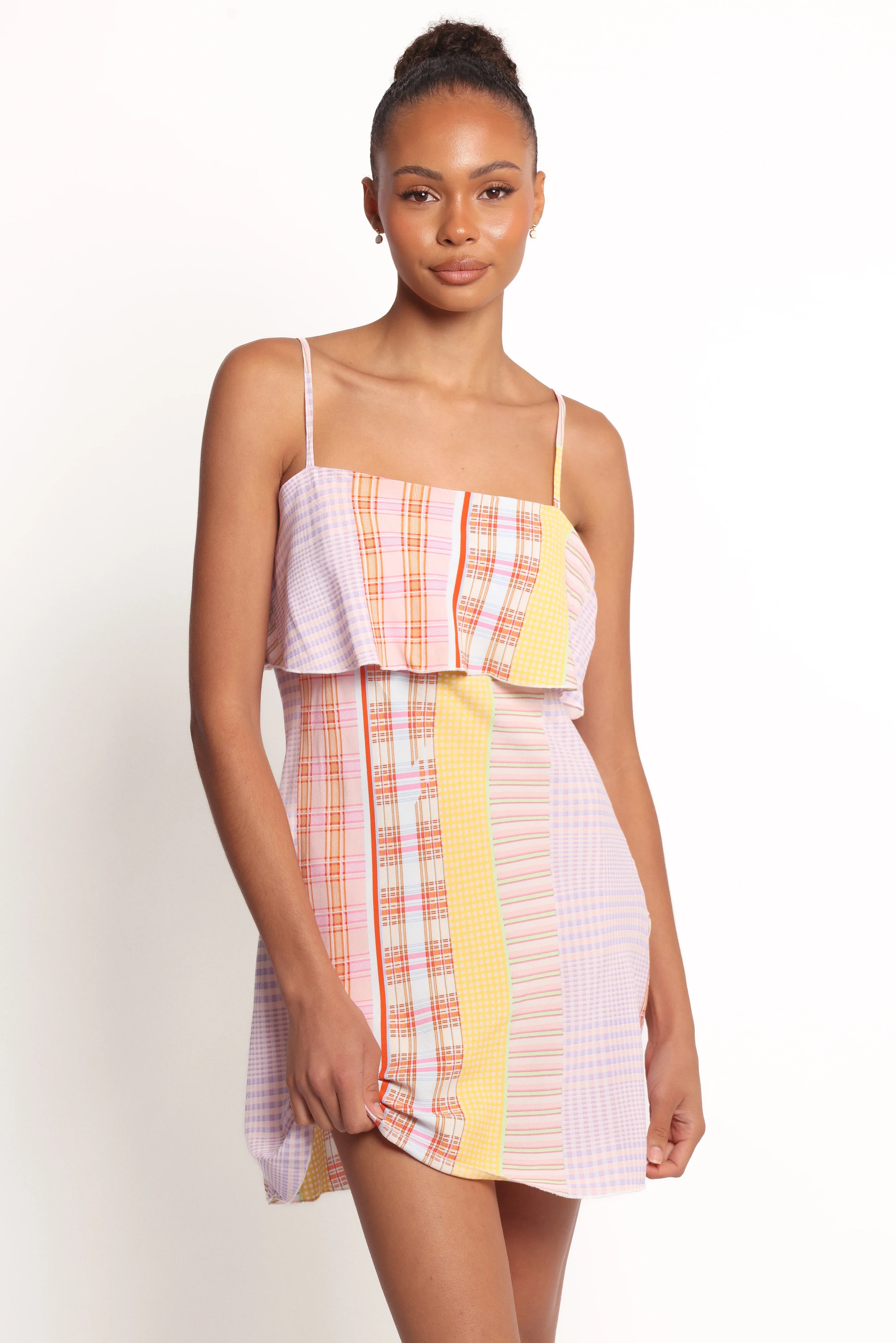 Junia Mini Dress Pink Plaid