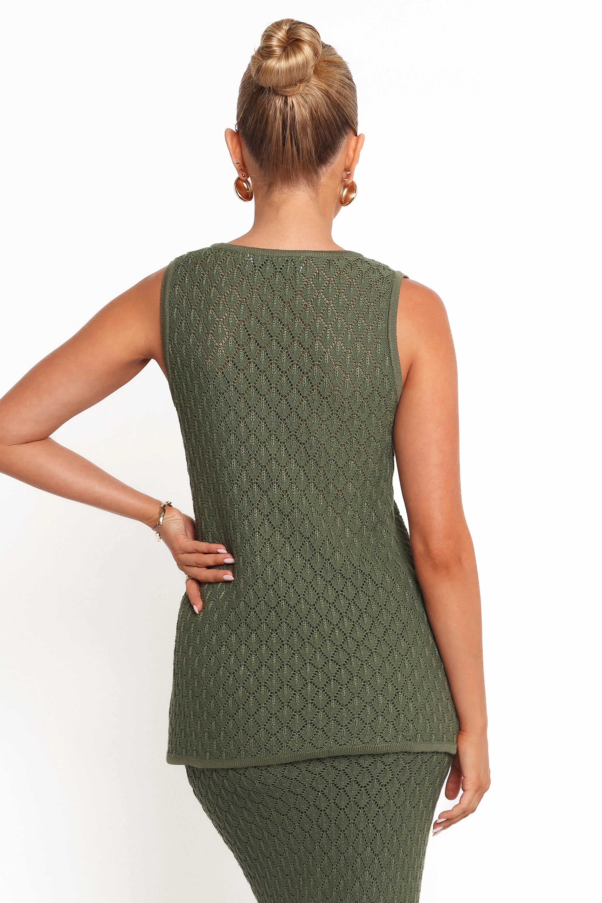 Asplie Knit Top Olive