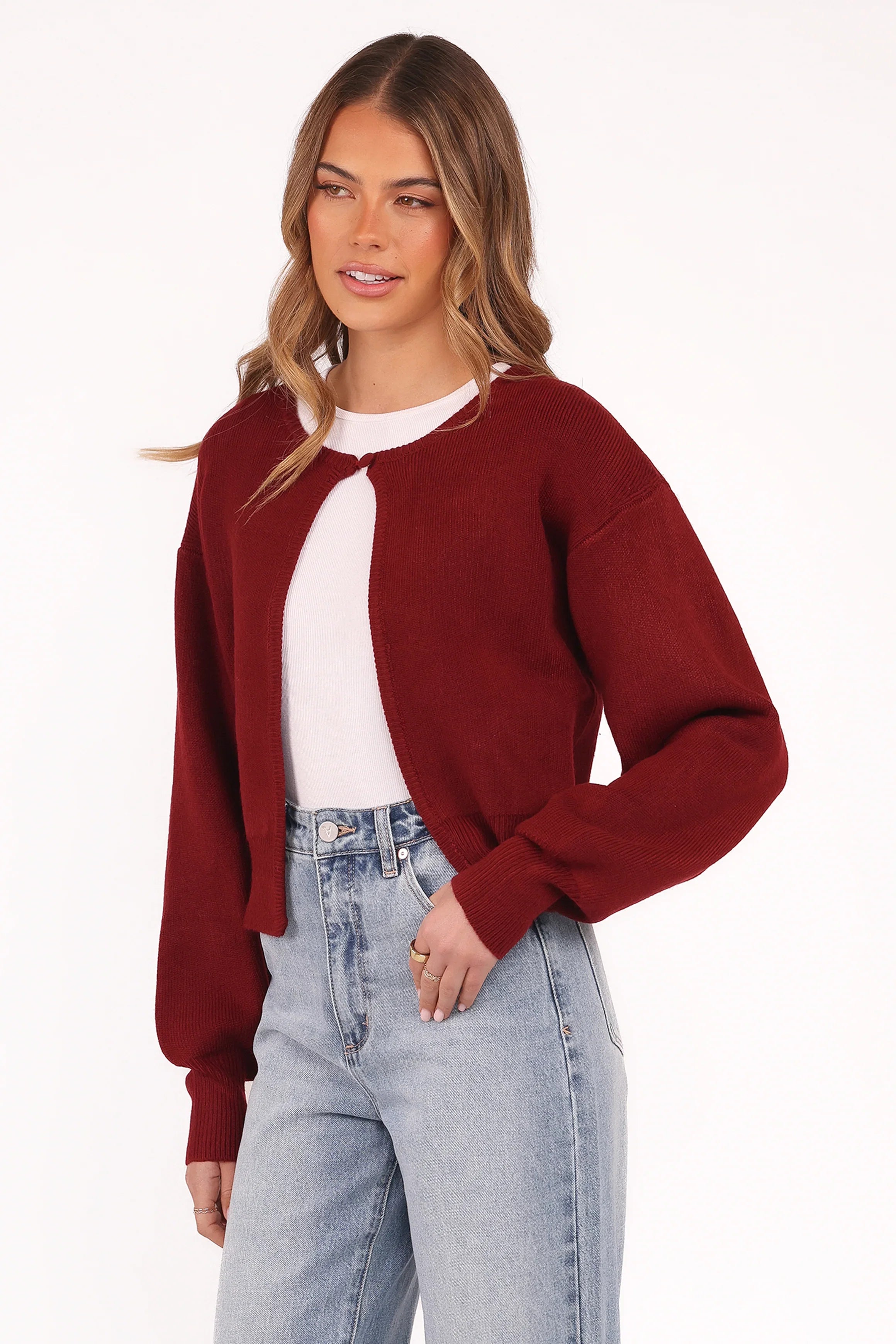 Ripley Knit Cardigan Berry