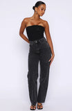 Born To Shine High Waisted Barrel Jeans Black Acid