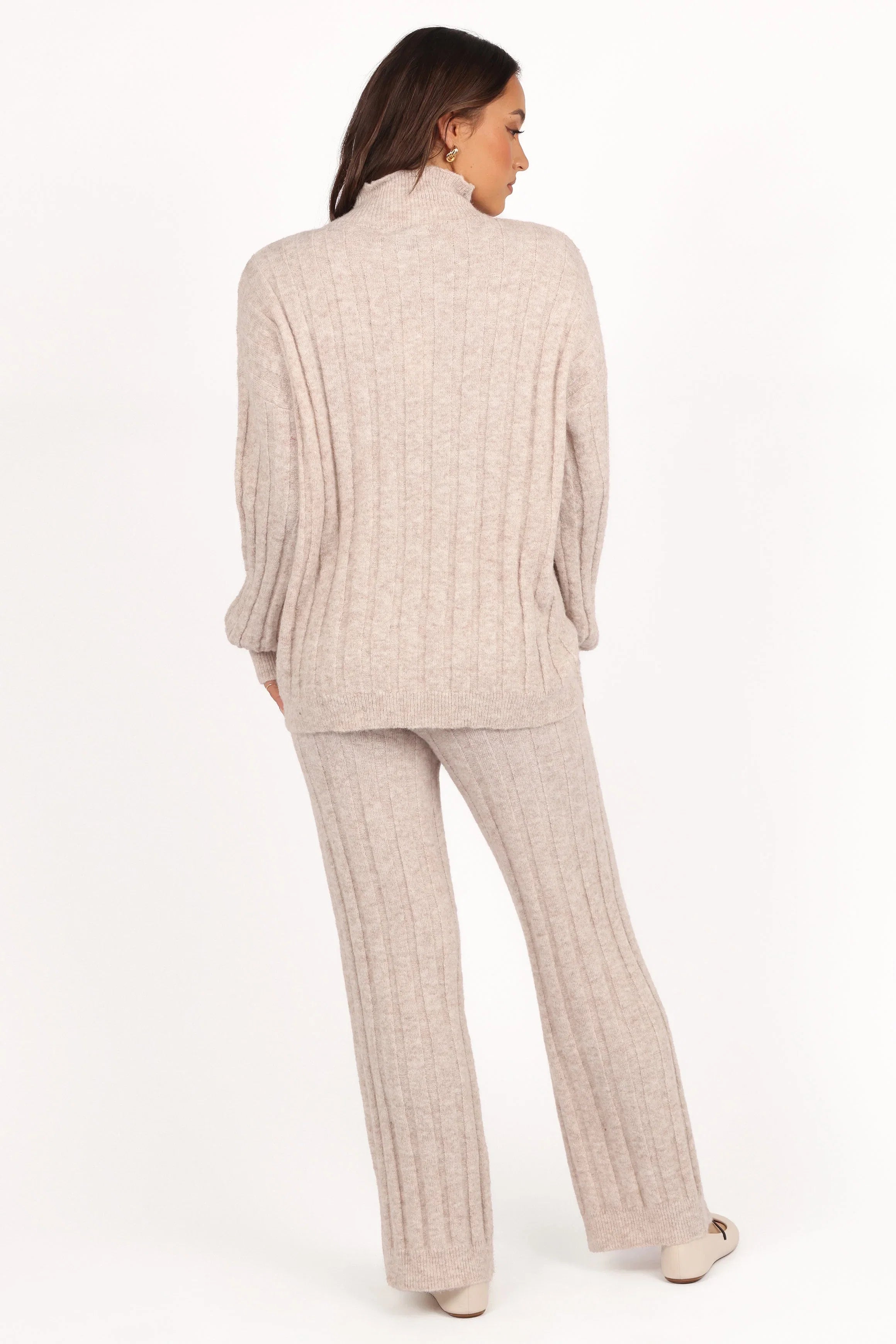 Tahoe Ribbed Knit Set Beige