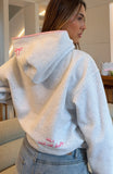 Vol 1 Front Graphic Oversized Hoodie Grey Marle