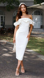 Bernadette Midi Dress White