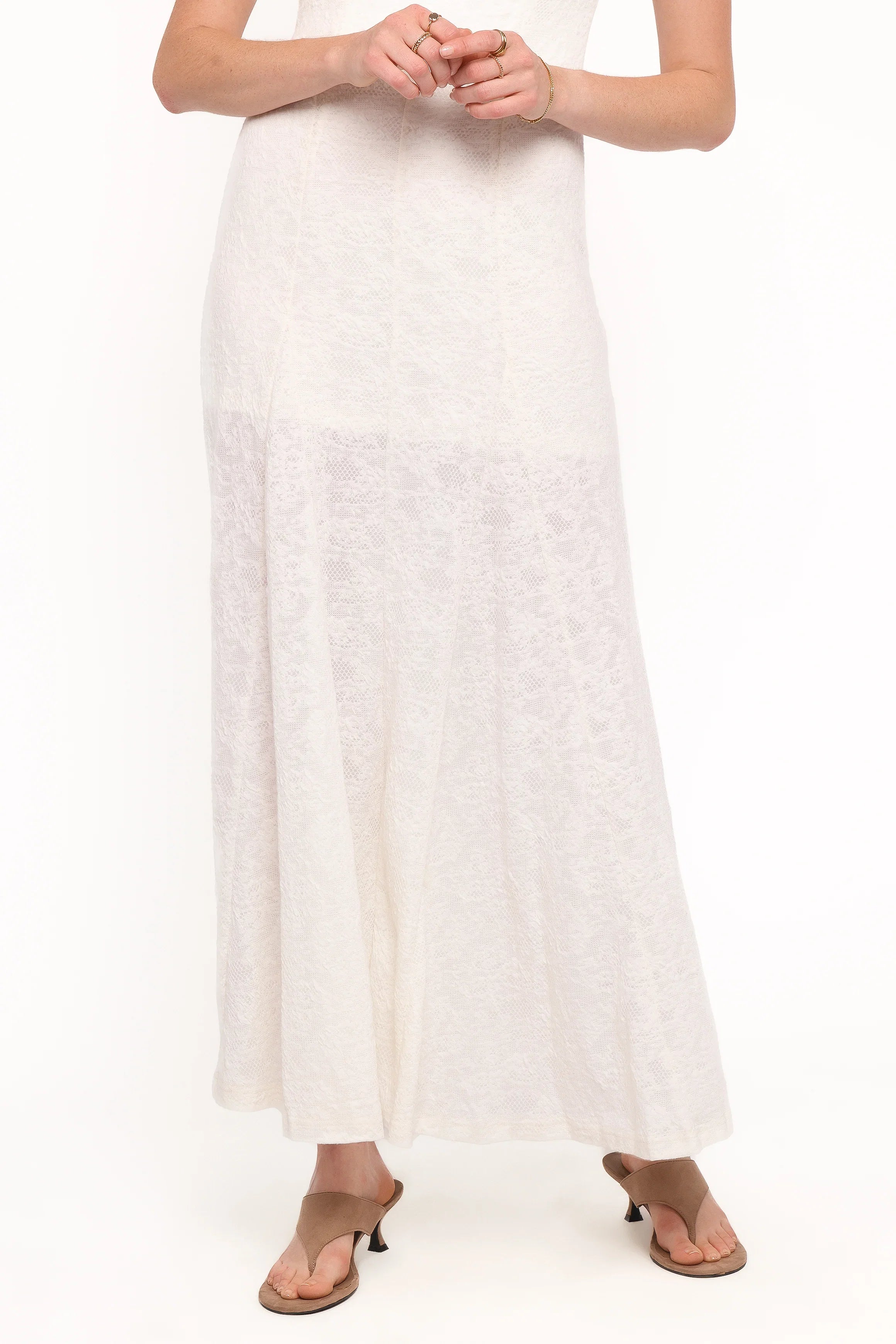 Constance Lace Maxi Dress White
