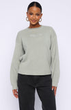 Snow Dreams Knit Sweater Sage