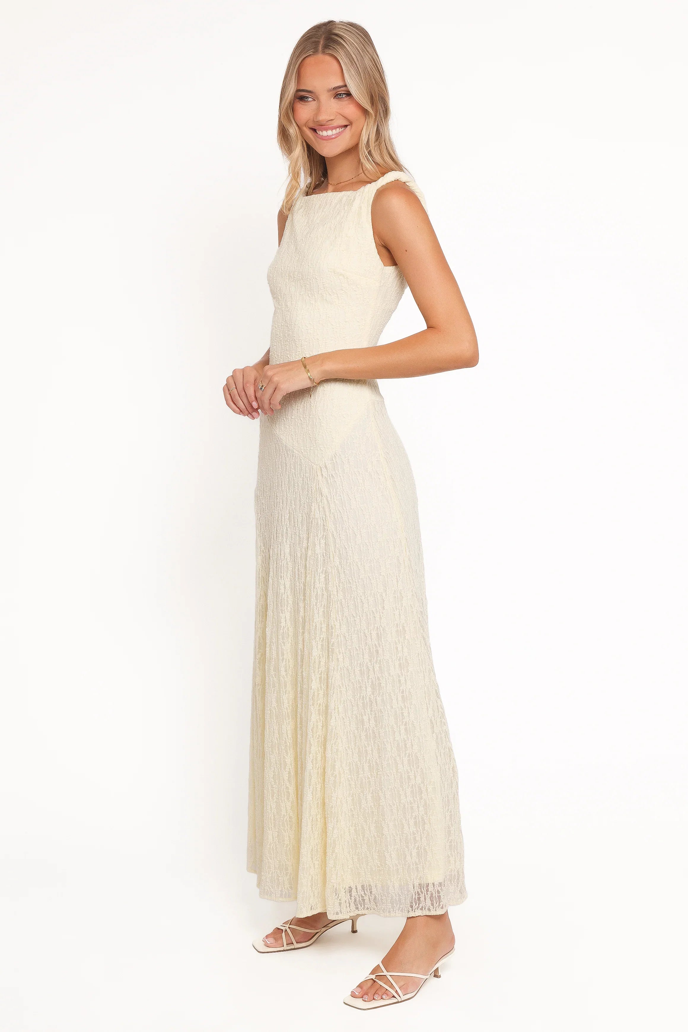Kirsten Lace Maxi Dress Yellow