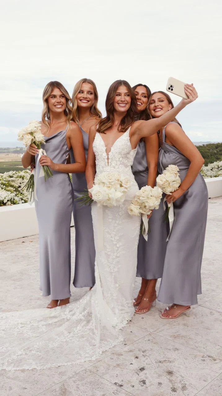 Willow Maxi Dress Steel Blue