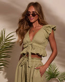 Fern Ruffle Peplum Top