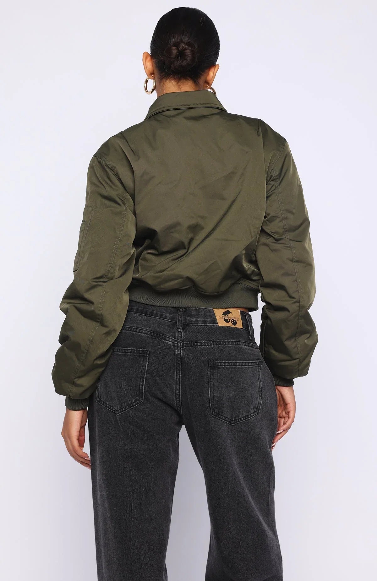 Something Forgotten Bomber Jacket Khaki
