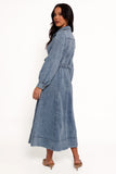 Emberly Long Sleeve Maxi Dress Denim
